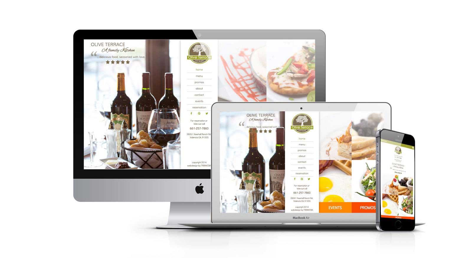 Olive Terrace Restaurant Website Design